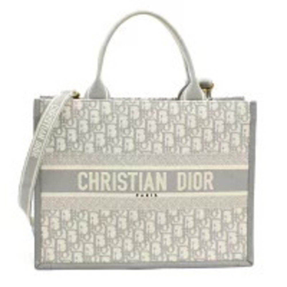 Christian Dior Tote Bag Book Gray Handbag